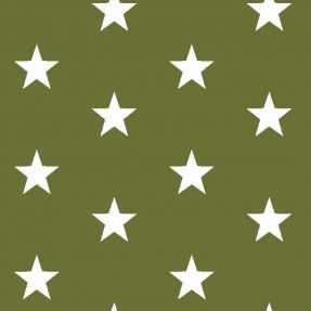 Cotton fabric Stars green