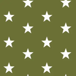 Cotton fabric Stars green