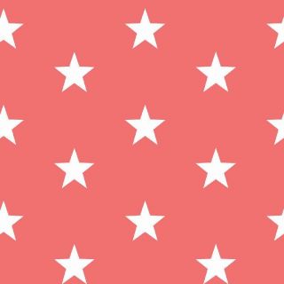 Cotton fabric Stars coral