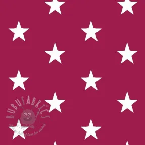 Cotton fabric Stars cerise