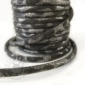 Suede cord Snake silver