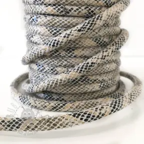 Suede cord Snake cream