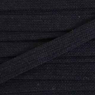 Cotton cord flat 15 mm black