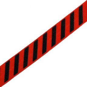 Bias binding elastic STRIPE 20 mm red