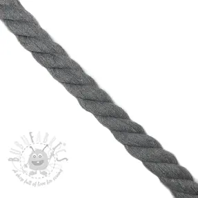 Cotton cord 2,5 cm light grey