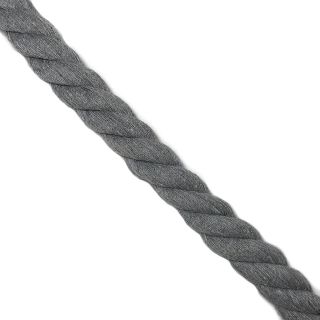 Cotton cord 2,5 cm light grey