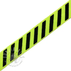 Bias binding elastic STRIPE 20 mm lime