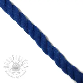 Cotton cord 2,5 cm cobalt