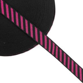 Elastic 2,5 cm Diagonal fuchsia