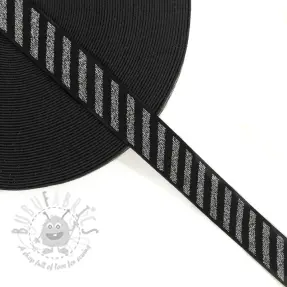 Elastic 2,5 cm Diagonal dark grey