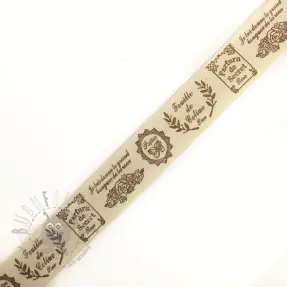 Cotton ribbon Stamps brown
