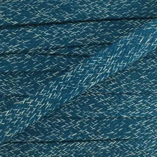 Cotton cord flat 15 mm melange petrol