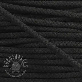 Cotton cord 8 mm black