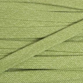 Cotton cord flat 15 mm melange lime