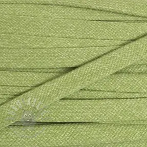 Cotton cord flat 15 mm melange lime