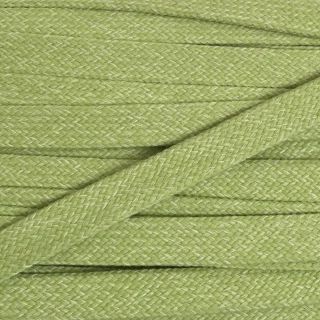 Cotton cord flat 15 mm melange lime