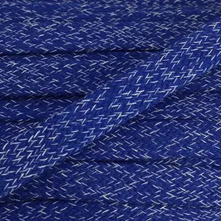 Cotton cord flat 15 mm melange cobalt