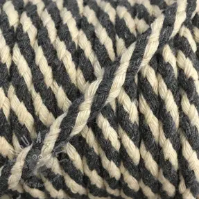 Cotton cord 5 mm grey ecru