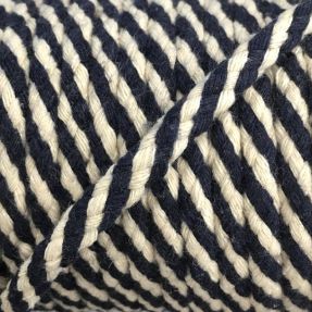Cotton cord 5 mm dark blue ecru