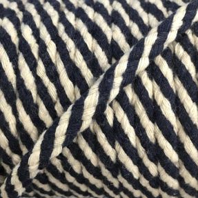 Cotton cord 5 mm dark blue ecru