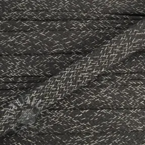 Cotton cord flat 15 mm melange antracit