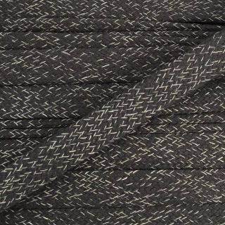 Cotton cord flat 15 mm melange antracit