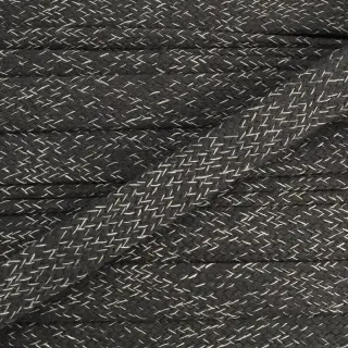 Cotton cord flat 15 mm melange antracit