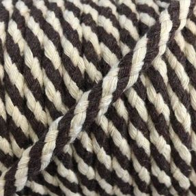 Cotton cord 5 mm brown ecru