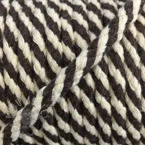 Cotton cord 5 mm brown ecru