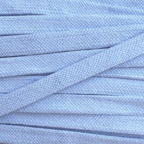 Cotton cord flat 15 mm light blue