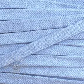Cotton cord flat 15 mm light blue