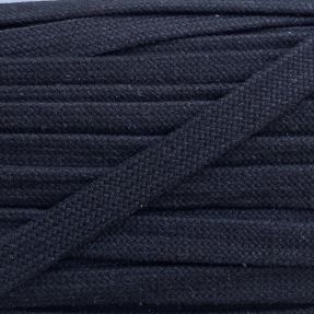 Cotton cord flat 15 mm dark blue