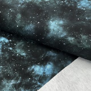 Sweat fabric Infinity black sky blue digital print