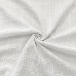Cotton fabric EMBROIDERY DOBBY Square white