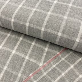 Double gauze/muslin Double sided Checks light grey melange