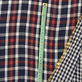 Double gauze/muslin Double sided Checks navy