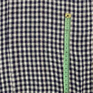 Double gauze/muslin Double sided Checks navy