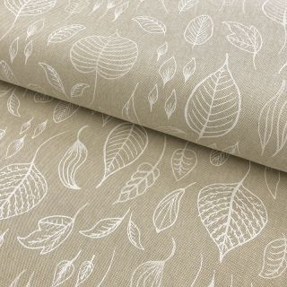 Decoration fabric Linenlook Petal doodle