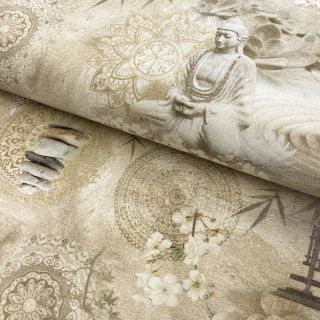 Decoration fabric premium Buddha balance digital print