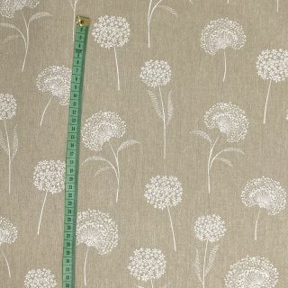 Decoration fabric Linenlook Elegant dandelion natural