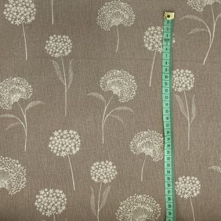 Decoration fabric Linenlook Elegant dandelion taupe