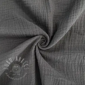 Double gauze/muslin dark grey ORGANIC