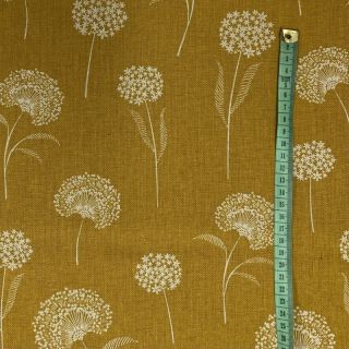 Decoration fabric Linenlook Elegant dandelion golden yellow