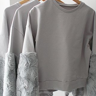 Faux fur light grey