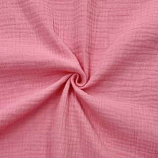 Double gauze/muslin pink ORGANIC