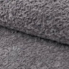 Faux fur Curly grey