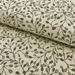 Decoration fabric Linenlook Arty foliage branch