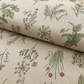 Decoration fabric Linenlook Herbal culinary kitchen