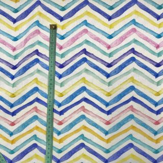 Decoration fabric Watercolour happy zigzag digital print