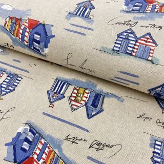 Decoration fabric Linenlook Sea shore cottage